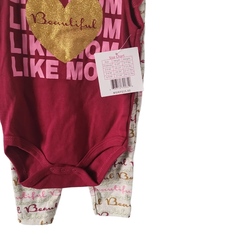 Babygirl 6/9 month 3pc set